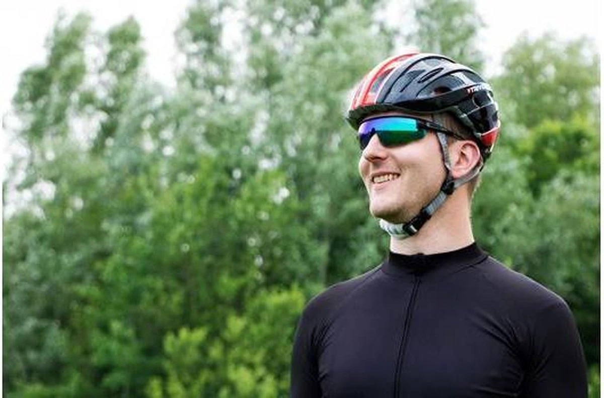 Trivio - Fietsbril Hadley Grijs / Zwart Met 2 Extra Lenzen 4 Trivio - Fietsbril Hadley Grijs / Zwart Met 2 Extra Lenzen - Afbeelding 4