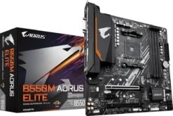 Gigabyte B550M AORUS ELITE [mATX, AM4, AMD Ryzen, 4x DDR4 DIMM, 4733 MHz, M.2, USB3.1, GBLAN, TPM]