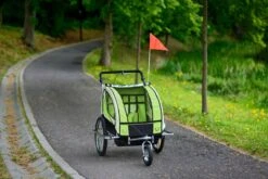 Fietkar - 2 Kinderen - Met Schokbreker - Lime -BASIL Verkoop 1200x801 20