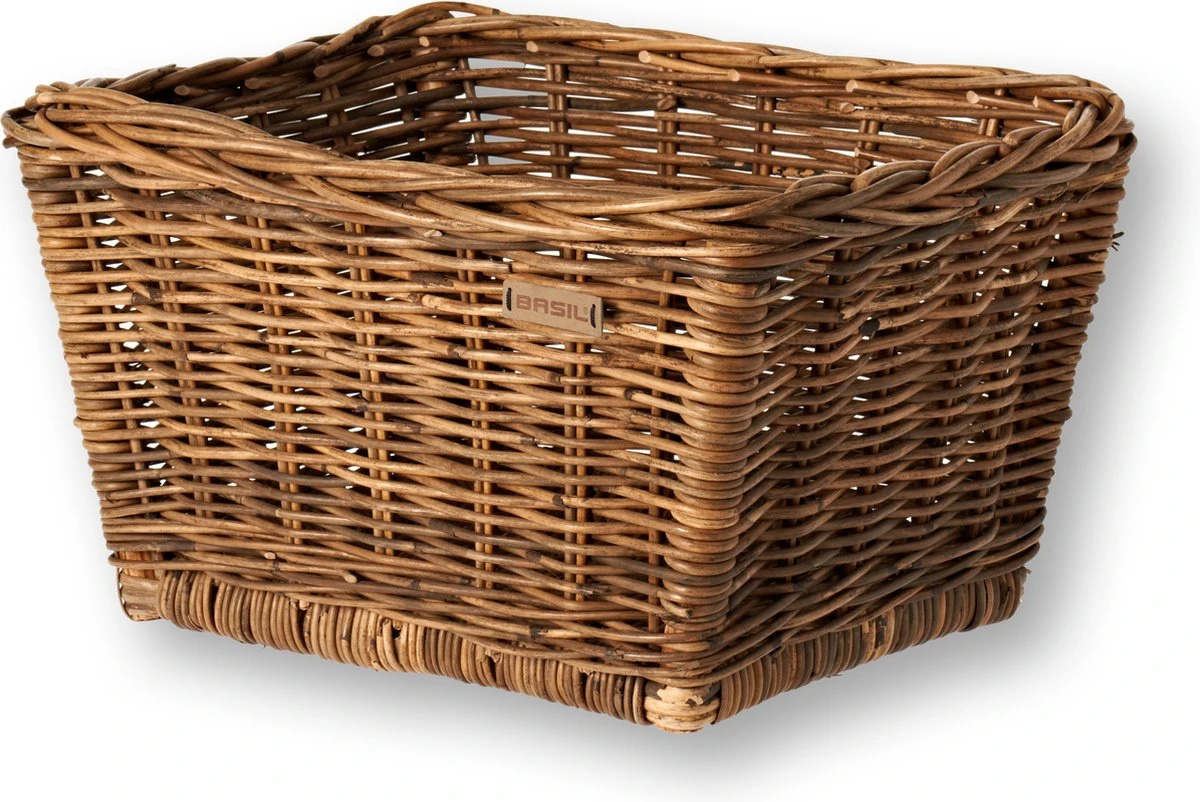 Basil Dalton Fietsmand - Voor - Rotan - Bruin 1 Basil Dalton Fietsmand - Voor - Rotan - Bruin