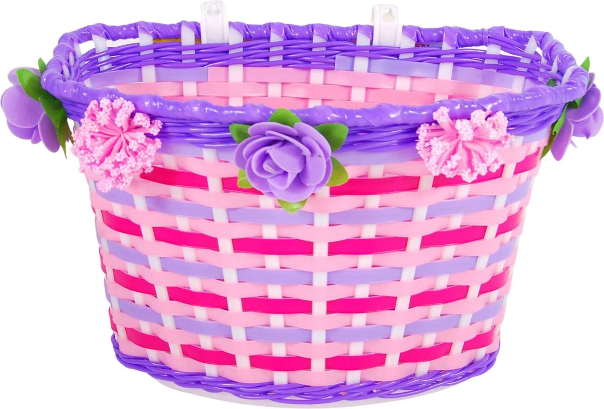 Volare Gevlochten Fietsmand Met Bloemen 6 Volare Gevlochten Fietsmand Met Bloemen - Afbeelding 6