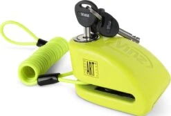 VINZ Pico Schijfremslot Alarm ART4 - Geel