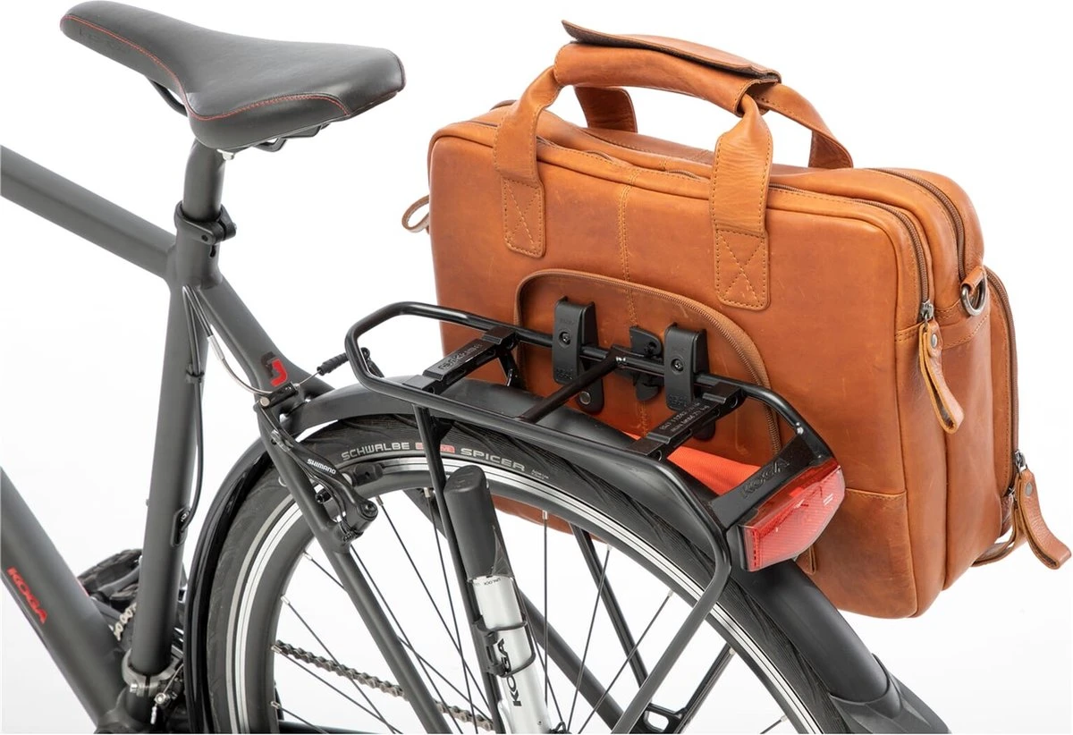 New Looxs Cali Laptoptas Fietstas - Leer - 15 Inch Laptopvak - 17 Liter - Cognac 12 New Looxs Cali Laptoptas Fietstas - Leer - 15 Inch Laptopvak - 17 Liter - Cognac - Afbeelding 12