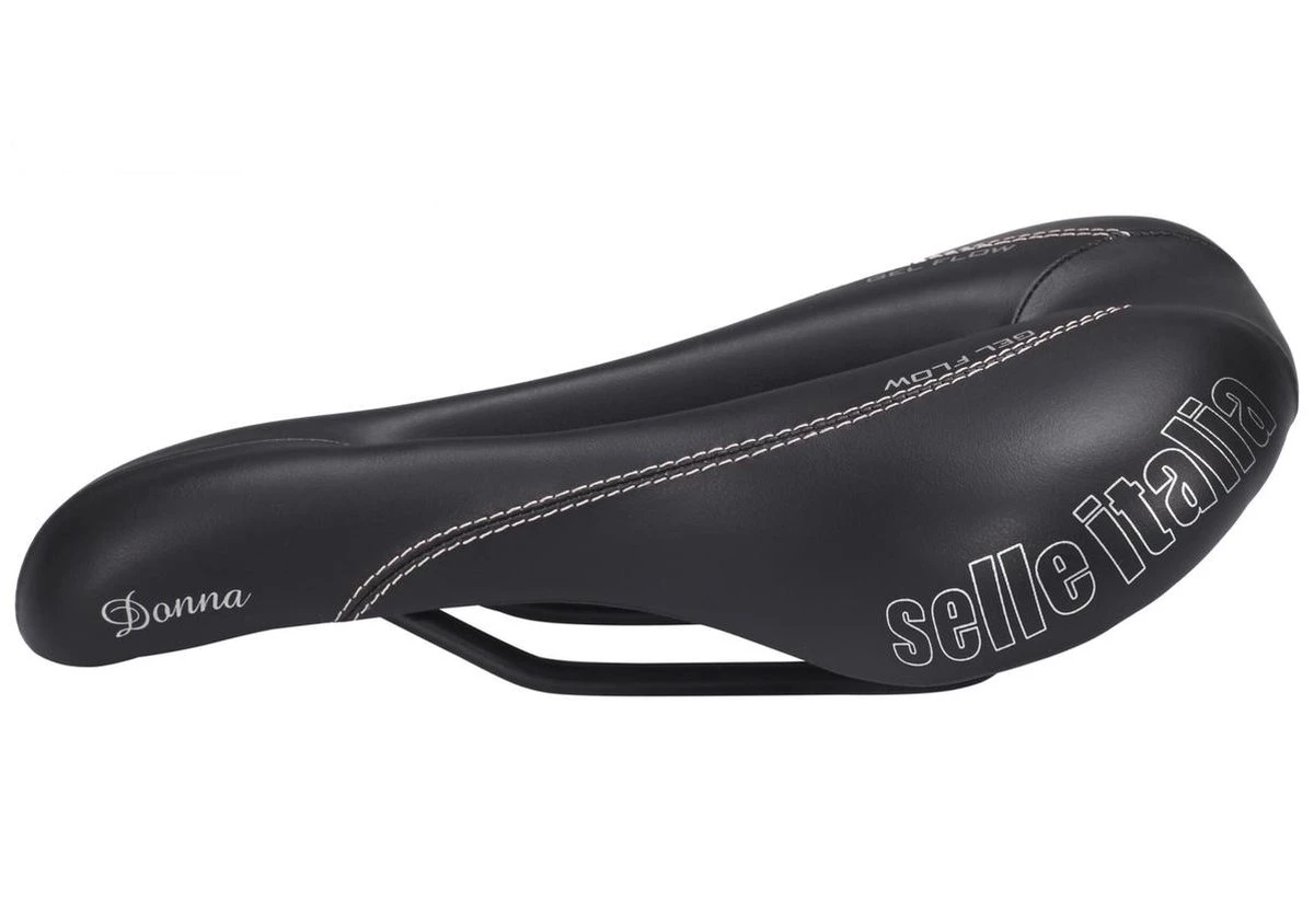 Selle Italia Donna Gel Flow L2 Fietszadel - Stalen Rails - Zwart 3 Selle Italia Donna Gel Flow L2 Fietszadel - Stalen Rails - Zwart - Afbeelding 3