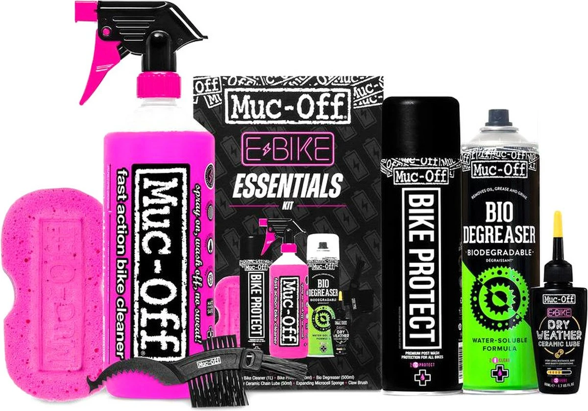 Muc-Off E-Bike Essentials Kit - Onderhoud Set Voor Elektrische Fietsen - 20524 1 Muc-Off E-Bike Essentials Kit - Onderhoud Set Voor Elektrische Fietsen - 20524