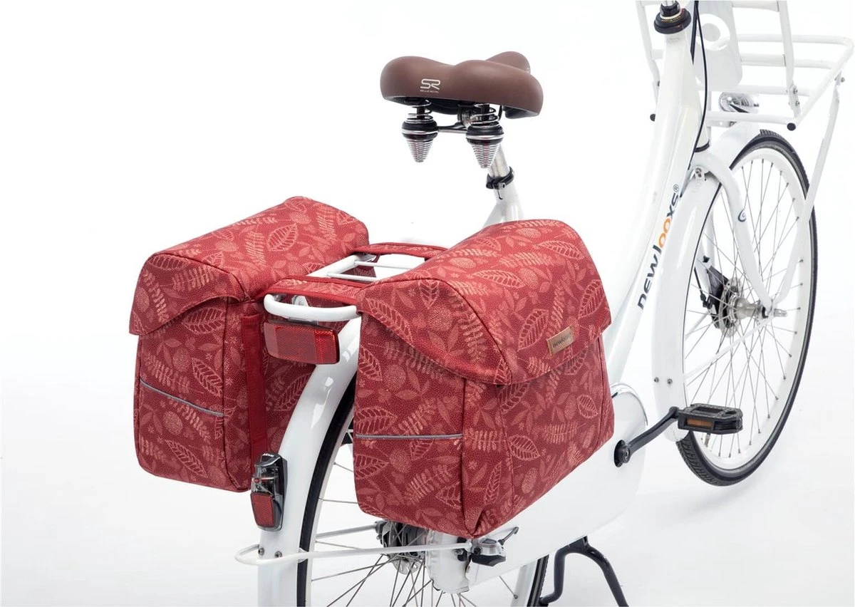New Looxs Forest Joli Dubbele Fietstas - 37 Liter - Rood 5 New Looxs Forest Joli Dubbele Fietstas - 37 Liter - Rood - Afbeelding 5