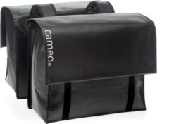 New Looxs Cameo Dubbele Fietstas - Bisonyl - 46 Liter - Glanzend Zwart