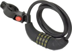 Dresco Kabelslot 120/8 Code - Spiraal/cijferslot - 120cm - Rond 8mm - Met Steun - Zwart -BASIL Verkoop 1200x859