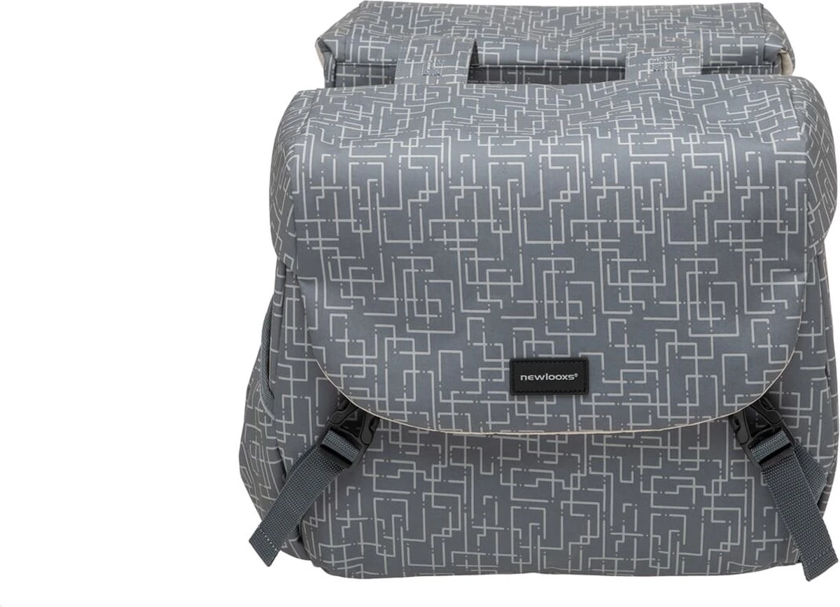 New Looxs Ivy Mondi Joy Dubbele Fietstas - 38 Liter - Zwart 8 New Looxs Ivy Mondi Joy Dubbele Fietstas - 38 Liter - Zwart - Afbeelding 8