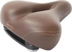 Contec City/Tour Dames Fietszadel Anatomic 2 Bruin 100% Waterdicht - Gepatenteerde Opbouw Voor Het Beste Comfort