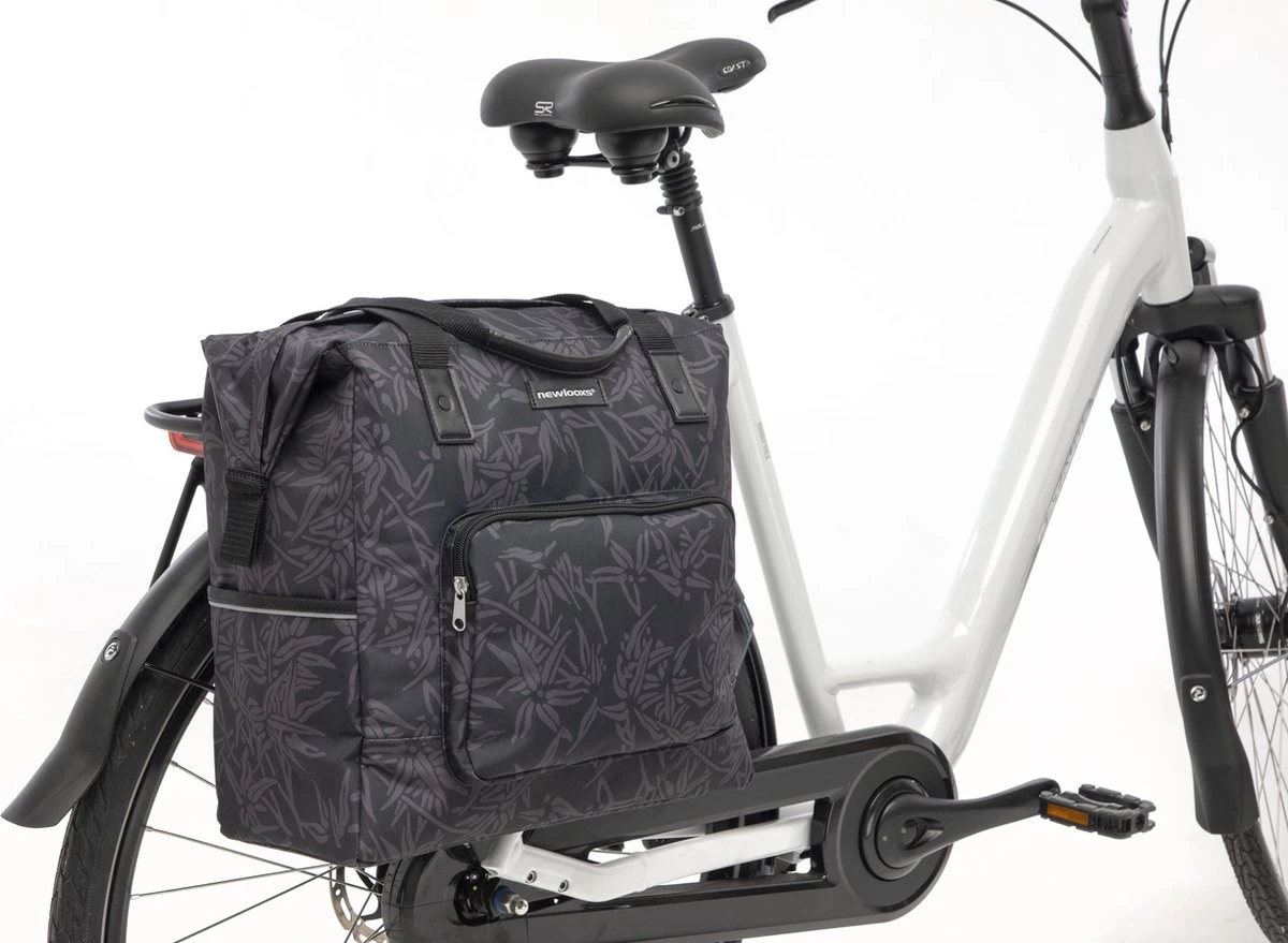 New Looxs Camella Bamboo Enkele Fietstas Shopper - Afneembaar - 24,5 Liter - Zwart 6 New Looxs Camella Bamboo Enkele Fietstas Shopper - Afneembaar - 24,5 Liter - Zwart - Afbeelding 6