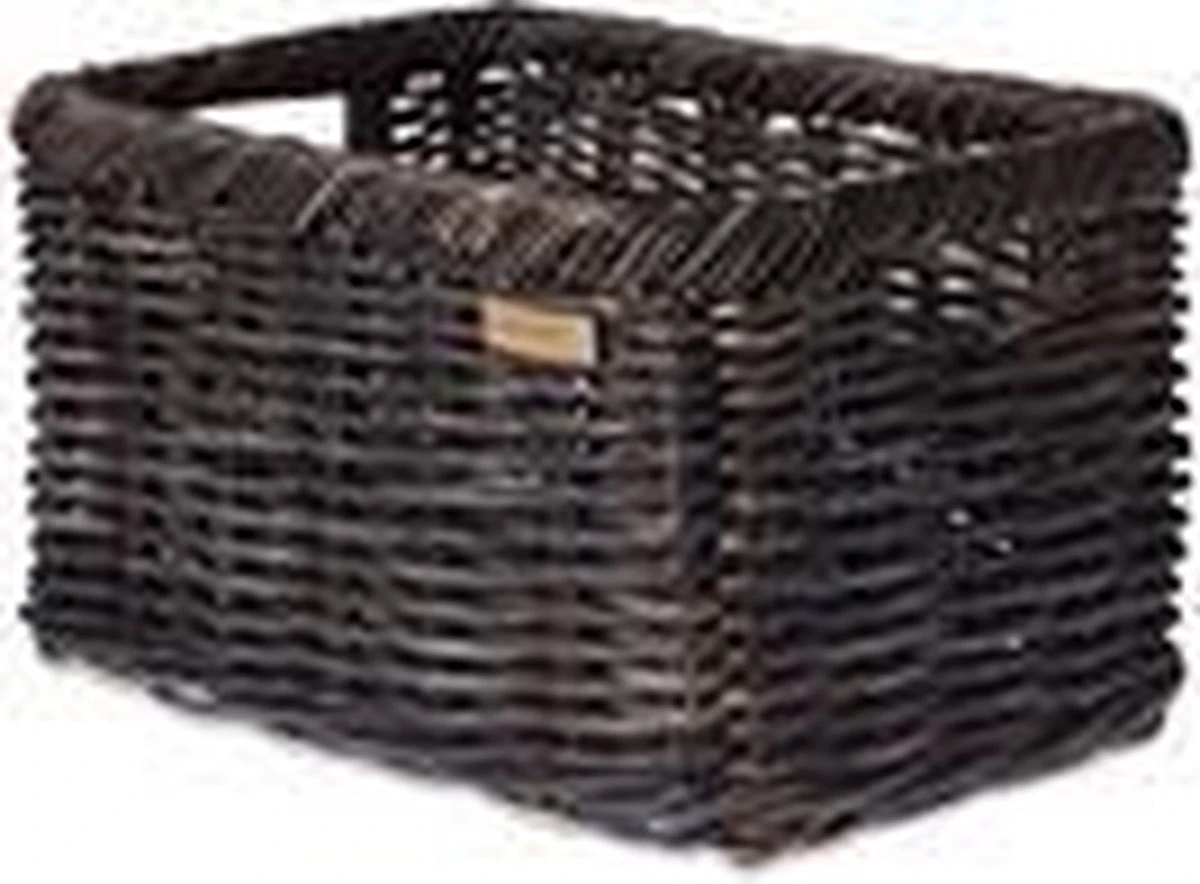 Basil Noir Fietsmand L - Voor - Rotan - Zwart Melee - Large 2 Basil Noir Fietsmand L - Voor - Rotan - Zwart Melee - Large - Afbeelding 2