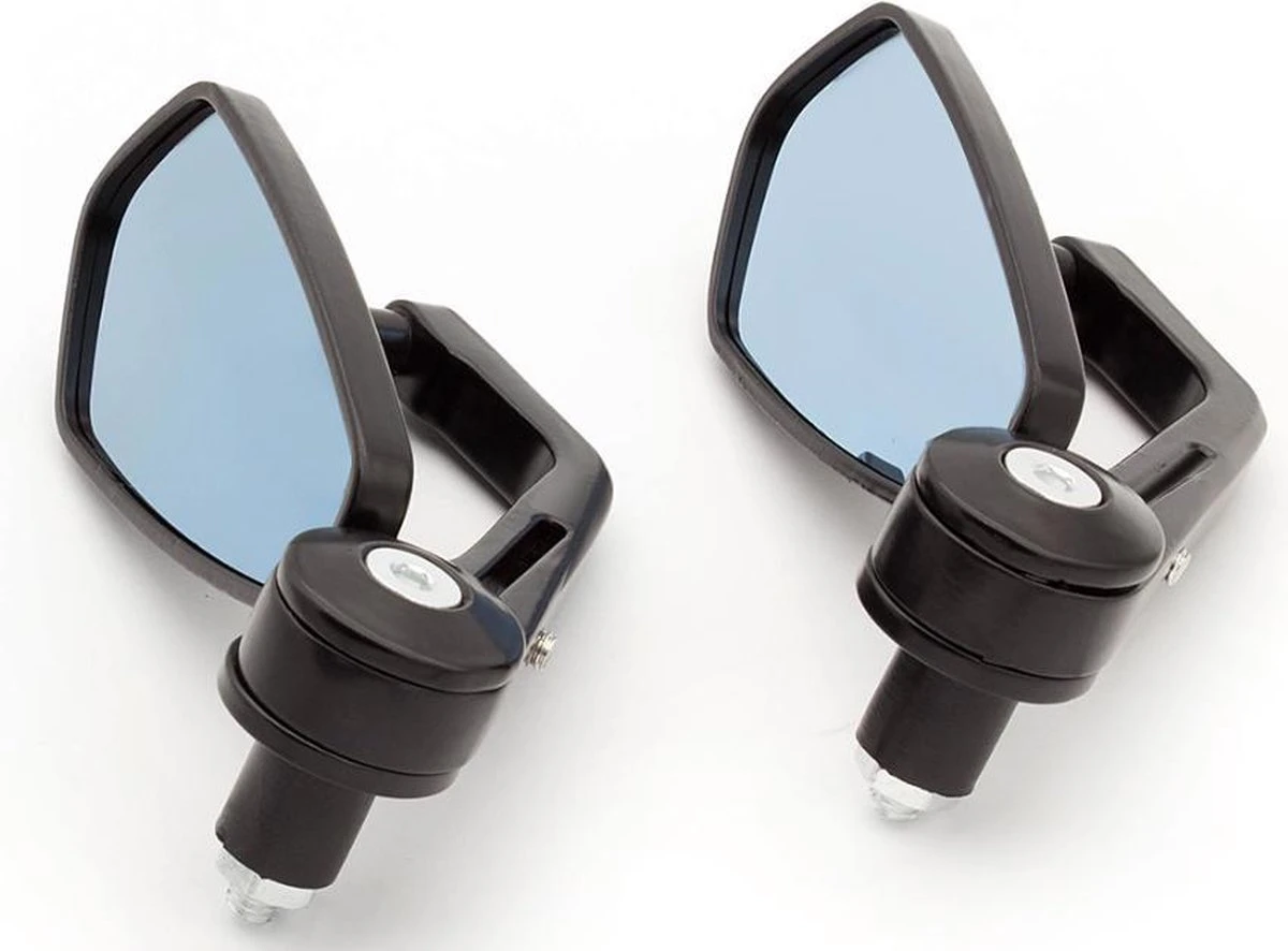 Bar End Spiegels - Spiegels Voor Motoren/Scooter - Set Van 2 - Zwart 2 Bar End Spiegels - Spiegels Voor Motoren/Scooter - Set Van 2 - Zwart - Afbeelding 2