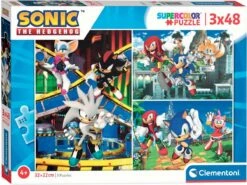 Clementoni Puzzel Sonic, 3x48st. Merk: Clementoni