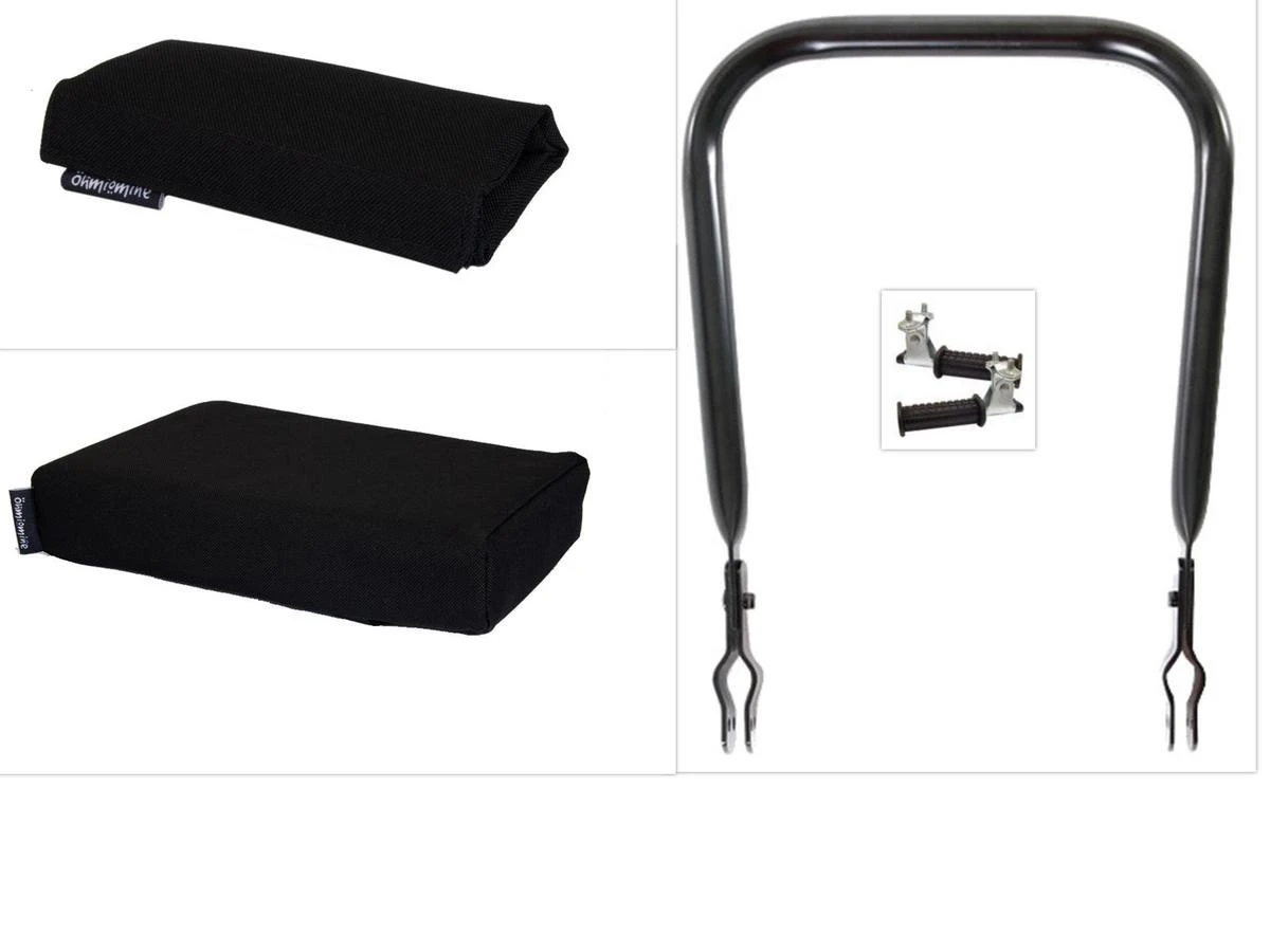 Bagagedrager-kussen, Rug-rolkussentje Incl. Voetsteuntjes En Rugleuning, Complete Set 6 Bagagedrager-kussen, Rug-rolkussentje Incl. Voetsteuntjes En Rugleuning, Complete Set - Afbeelding 6