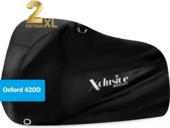 Xclusive-lifestyle® Fietshoes XXL - Universeel - 1 Of 2 Fietsen - Ultra Oxford 420D Zeer Sterk En Extra Dik - Bakfietshoes - Fietscover - Waterdichte PU Coating - Met Opbergtas En Zadelhoes