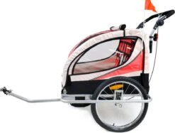 Fietskar Voor Kinderen - Met Buggyfunctie - En Schokbrekers - Rood 21 Fietskar Voor Kinderen - Met Buggyfunctie - En Schokbrekers - Rood -BASIL Verkoop 1200x907 2