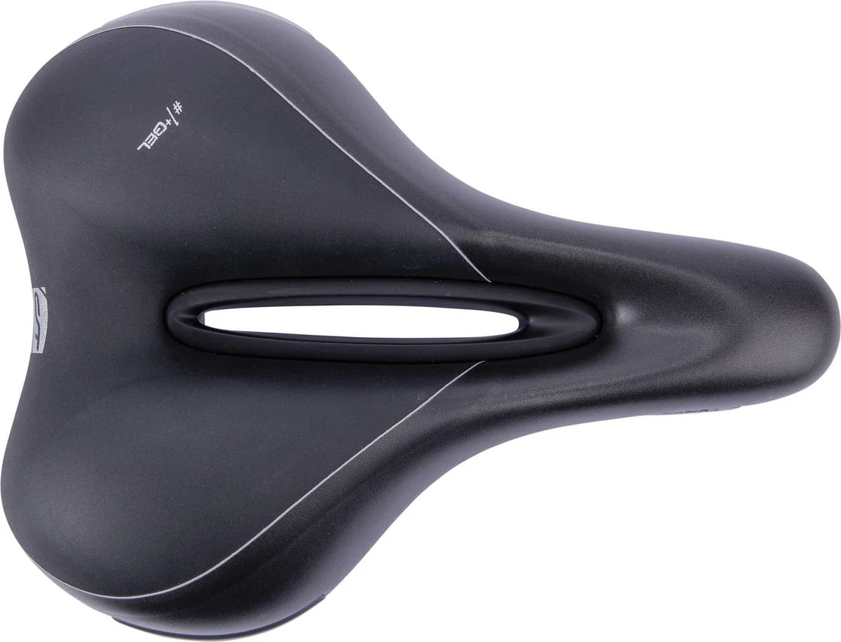Contec Elliptic+ City/Tour Zadel - Heren - Met Uitsparing Tegen Zadelpijn - Zwart 2 Contec Elliptic+ City/Tour Zadel - Heren - Met Uitsparing Tegen Zadelpijn - Zwart - Afbeelding 2