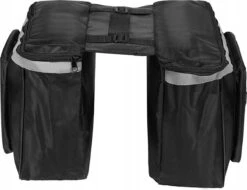 Merkloos Luxe Dubbele Bagagedragertas - Bicycle Bag - Grote Dubbele Afneembare Bagagedrager Fietstas - Trunkbag - Waterproof - Bikepacking Tas Houder - Trunkbag Met 4 Vakken - 28 Liter Opbergruimte - Zwart -BASIL Verkoop 1200x921 1