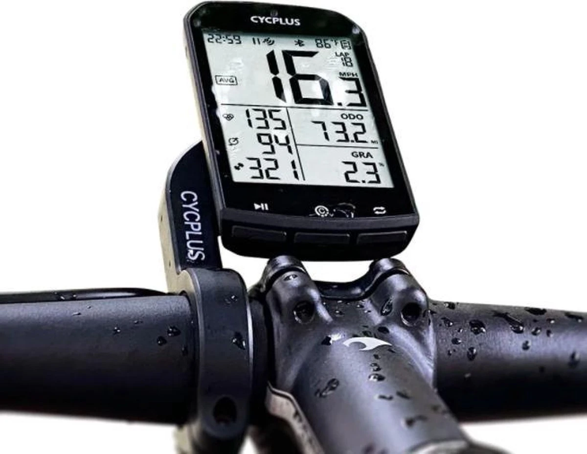 Cycplus® Draadloze & Waterbestendige Fietscomputer - Datavisualisatie D.m.v Bluetooth - Fiets GPS - Extra Groot Scherm - Zwart 12 Cycplus® Draadloze & Waterbestendige Fietscomputer - Datavisualisatie D.m.v Bluetooth - Fiets GPS - Extra Groot Scherm - Zwart - Afbeelding 12