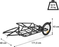 Klarfit Follower Fietsaanhanger Set - Fietskar 16" Luchtband - Aanhangwagen 35 Kg Belastbaarheid - Transporttas 120 Liter -BASIL Verkoop 1200x950 5