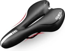 Voltano Trekking Fietszadel - Comfortabel Gel Zadel - Met Uitsparing - Inclusief Zadelstrop - 100% Waterdicht - Unisex - Zwart -BASIL Verkoop 1200x953 5