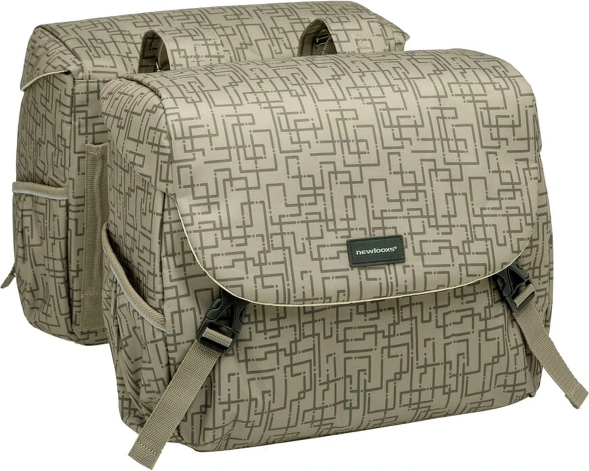 New Looxs Ivy Mondi Joy Dubbele Fietstas - 38 Liter - Zwart 10 New Looxs Ivy Mondi Joy Dubbele Fietstas - 38 Liter - Zwart - Afbeelding 10