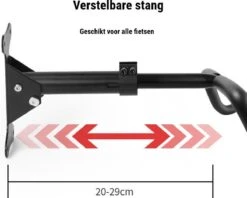 Professioneel Fiets Ophangsysteem - Verstelbaar - Muurbeugel Voor Fietsen - Fietshaak - Ophangbeugel - Fietsbeugel - Fiets Ophangrek -BASIL Verkoop 1200x961 11