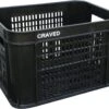Craved Fietskrat - 30 Liter - Zwart - Inclusief Bevestigingsmateriaal