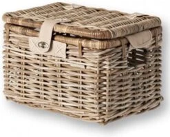 Basil Denton Fietsmand M - Voor - Rotan - Grijs - Medium -BASIL Verkoop 1200x969