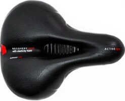 Voltano Fietszadel Met Gelpads - Zwart/Rood - Uitsparing - Zadelvering - Unisex - Incl. Gratis Zadelstrop -BASIL Verkoop 1200x971 11