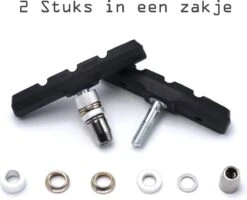 4 Set Universele Rubberen Fiets V Remblokken Set - 4 Paar – 8 Stuks – 70mm | Rubber Remblokjes | Fietsen Remblok | Remblokkenset | Remblokset Geschikt Voor Mountainbike, Stadsfiets, Vouwfiets En Tourfiets -BASIL Verkoop 1200x973 7