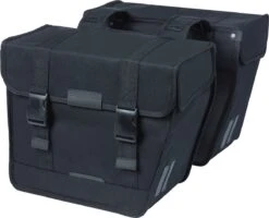 Basil Kavan Eco Classic Rounded 46L Dubbele Fietstas - Zwart