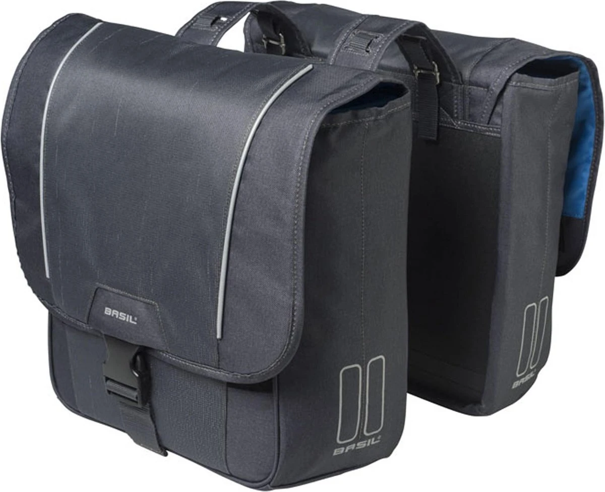 Basil Sport Design Dubbele Fietstas - Grijs - 32 Liter 10 Basil Sport Design Dubbele Fietstas - Grijs - 32 Liter - Afbeelding 10