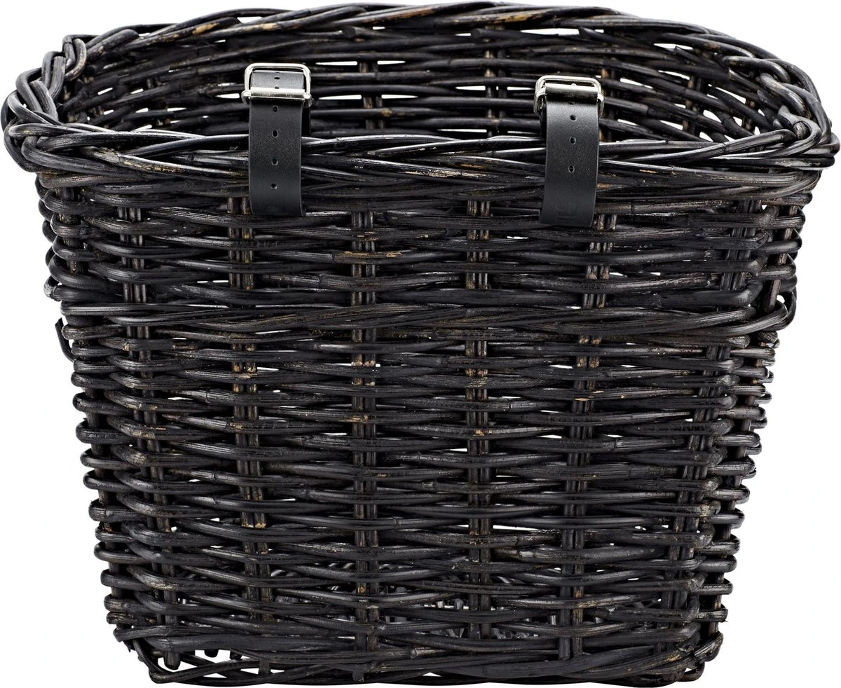 Basil Darcy L Fietsmand - Voor - Rotan - Inclusief Riempjes - Zwart Melee 4 Basil Darcy L Fietsmand - Voor - Rotan - Inclusief Riempjes - Zwart Melee - Afbeelding 4