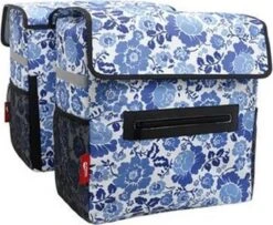 New Looxs Merano Dahlia - Dubbele Fietstas - 42 L - Licht Blauw
