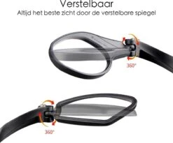 Merkloos Fietsspiegel Ebike Universeel - Zwart - Linker Spiegel - Verstelbaar - Universele Fietsspiegel - Fietsspiegel Op Stuur - Links - Fietsspiegel Achteruitkijk Spiegel - Fietsspiegels Electrische Fiets -BASIL Verkoop 1200x995 2