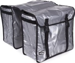 Lastpak Bisonyl Dubbele Fietstas - 46 L - Zilver -BASIL Verkoop 1200x995