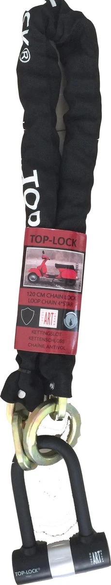 Kettingslot TopLock ART4 - 120cm - Loop + Verlengde U-slot 7 Kettingslot TopLock ART4 - 120cm - Loop + Verlengde U-slot - Afbeelding 7