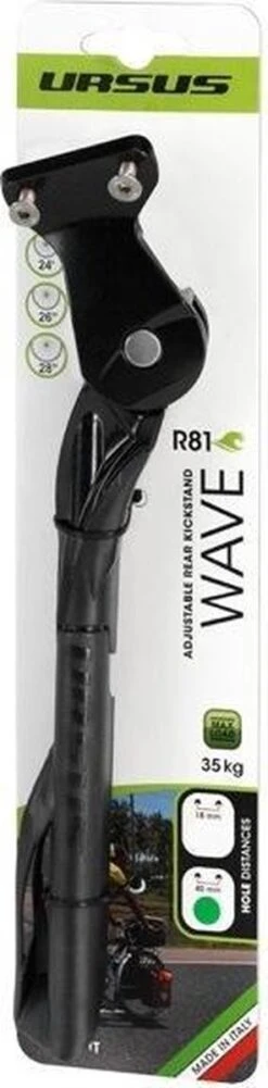 Achterstandaard Ursus Wave Met 40 Mm Plaat - Zwart -BASIL Verkoop 296x1200