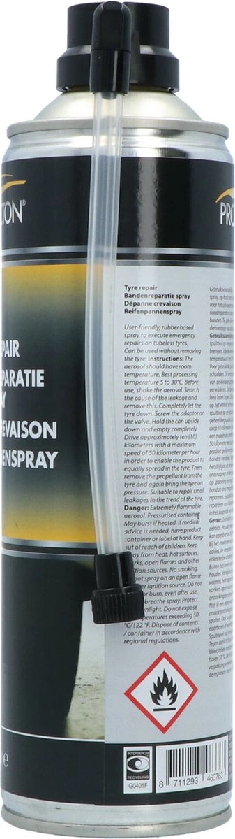 Protecton Bandenreparatie Spray 500ml 5 Protecton Bandenreparatie Spray 500ml - Afbeelding 5