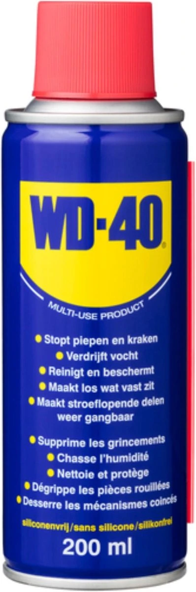 WD-40® Multi-Use Product Classic - 200ml - Multispray - Smeermiddel, Ontvetter En Anti-Corrosie 1 WD-40® Multi-Use Product Classic - 200ml - Multispray - Smeermiddel, Ontvetter En Anti-Corrosie