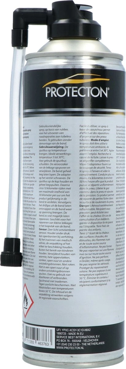 Protecton Bandenreparatie Spray 500ml 3 Protecton Bandenreparatie Spray 500ml - Afbeelding 3