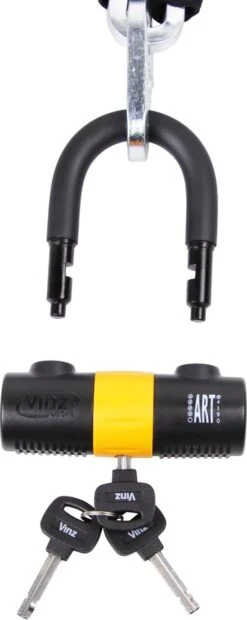 VINZ Trivor ART 4 Kettingslot - 120 Cm Motorslot Van Gehard Staal Met Ring / Scooterslot Met Hangslot / Schijfremslot -BASIL Verkoop 478x1200 2