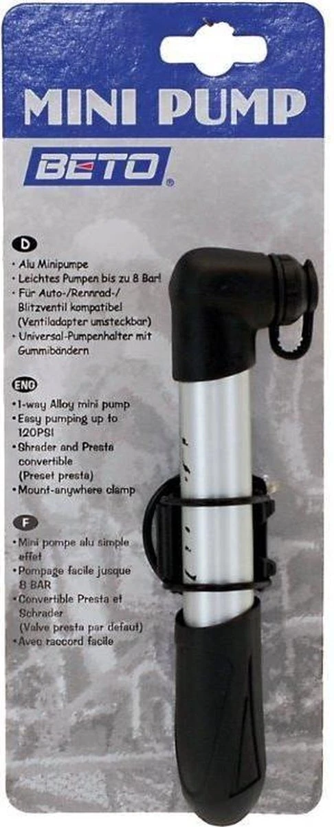 Beto Fietspomp Mini Aluminium 162 Mm 5 Beto Fietspomp Mini Aluminium 162 Mm - Afbeelding 5