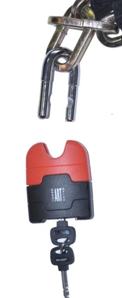 Top Lock Hangslot ART-4 MBT 4162 Zwart/rood -BASIL Verkoop 494x1200