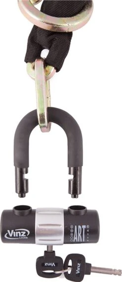 VINZ Kungur ART 3 Kettingslot 150 Cm / Fietsslot / Scooterslot / Motorslot / Schijfremslot -BASIL Verkoop 520x1200