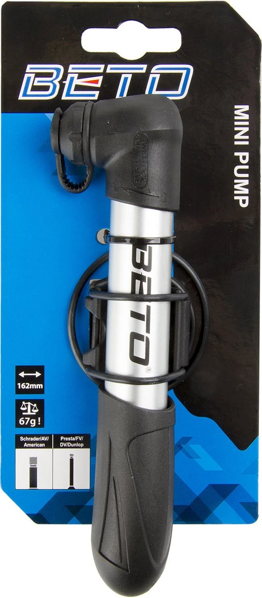 Beto Fietspomp Mini Aluminium 162 Mm 2 Beto Fietspomp Mini Aluminium 162 Mm - Afbeelding 2