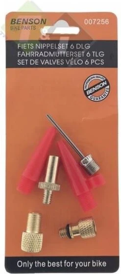 Benson Verloopnippel Set Alle Fietsventielen - Ballen - Luchtbed - 6 Delig 21 Benson Verloopnippel Set Alle Fietsventielen - Ballen - Luchtbed - 6 Delig -BASIL Verkoop 528x1200 3