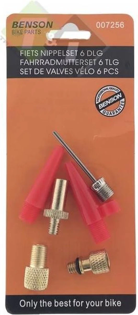 Benson Verloopnippel Set Alle Fietsventielen - Ballen - Luchtbed - 6 Delig 11 Benson Verloopnippel Set Alle Fietsventielen - Ballen - Luchtbed - 6 Delig - Afbeelding 11